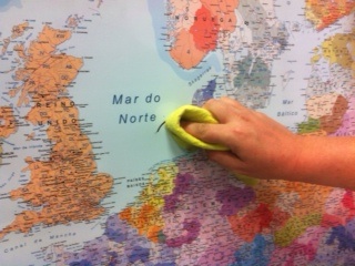 Borrar sobre mapa plastificado Veleda