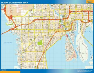 Mapa Tampa downtown gigante