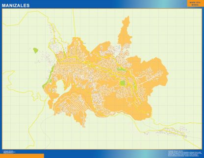 Mapa de Manizales en Colombia gigante