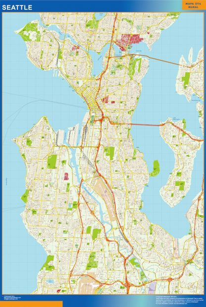Mapa de Seattle gigante